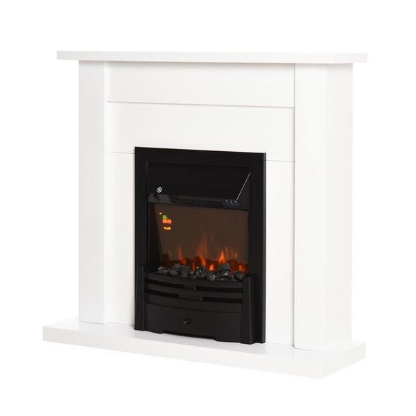 Electric Fireplace Suite & Mantelpiece With Led Flames