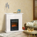 Electric Fireplace Suite & Mantelpiece With Led Flames