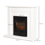 Electric Fireplace Suite & Mantelpiece With Led Flames