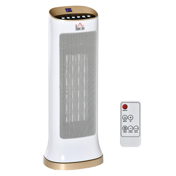 Ceramic Indoor 45° Oscillating Space Heater With Remote