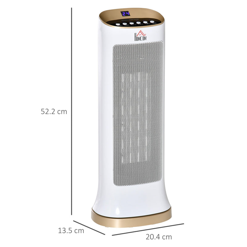 Ceramic Indoor 45° Oscillating Space Heater With Remote